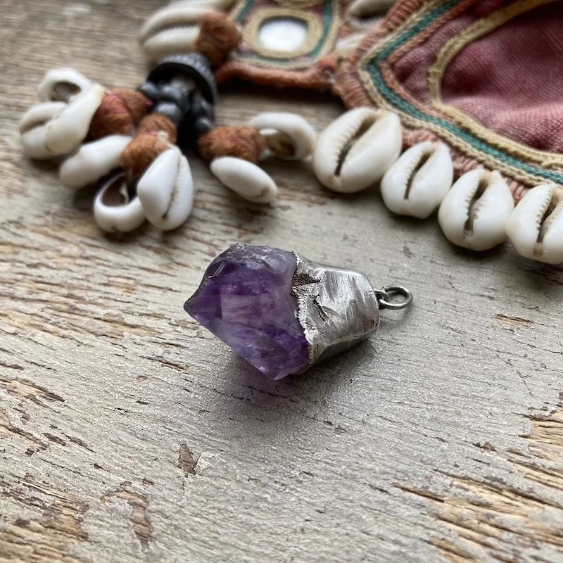 chunky sterling silver amethyst crystal pendant 3.jpeg