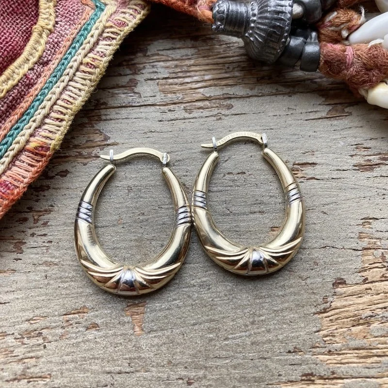 vintage sterling silver bonded gold hoops 1.jpeg