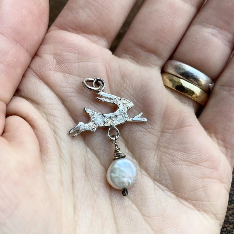 sterling silver leaping hare pendant 3.jpeg