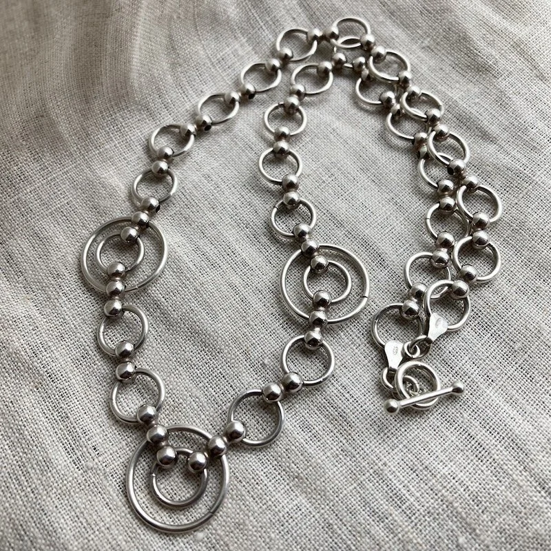 Fab Vintage Sterling Silver Minimalist Necklace