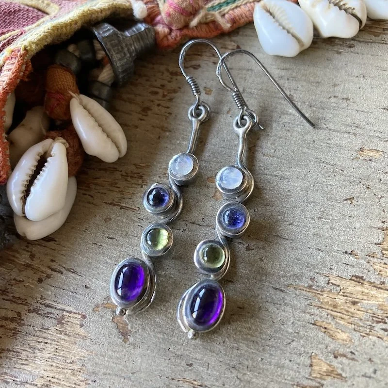 sterling silver amethyst, peridot and rainbow moonstone earrings 2.jpeg