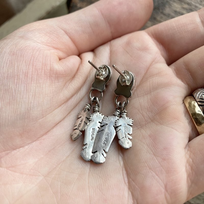 vintage Southwestern sterling silver and amethyst earrings 4.jpeg