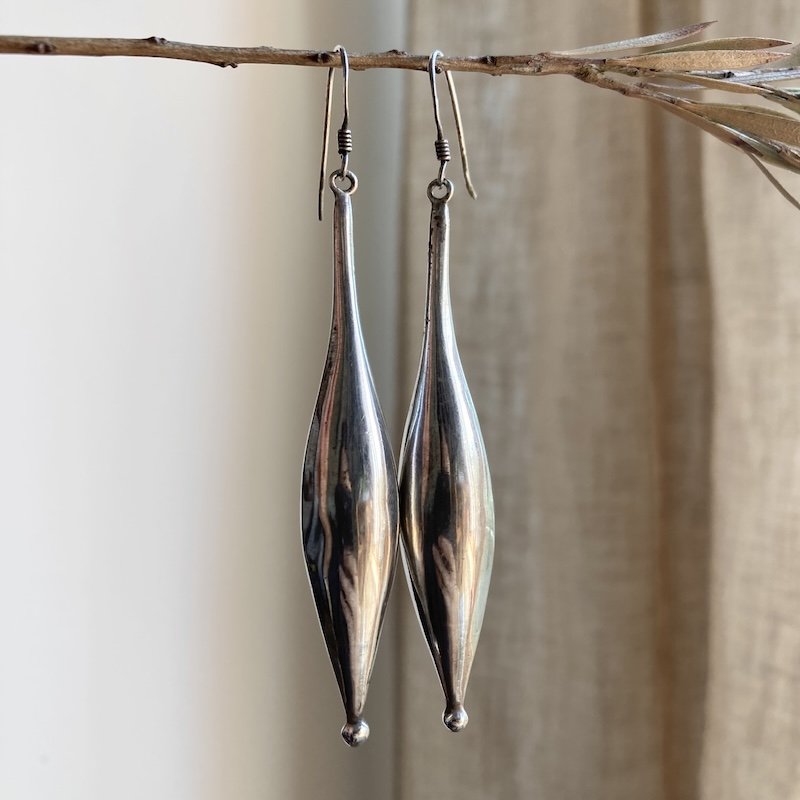 Amazing Vintage Sterling Silver Dangly Earrings