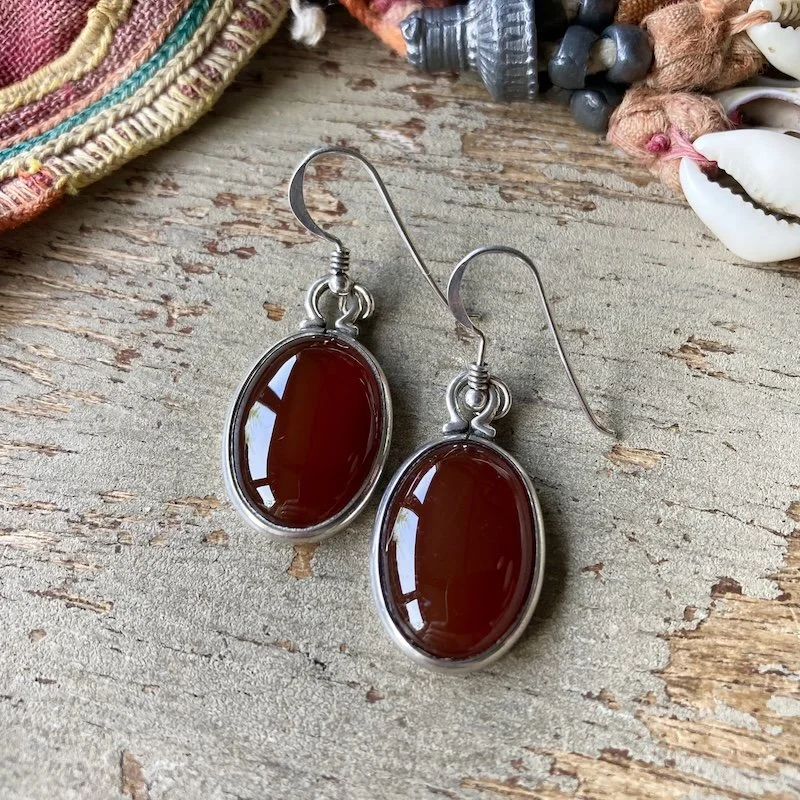 simple sterling silver carnelian earrings 1.jpeg