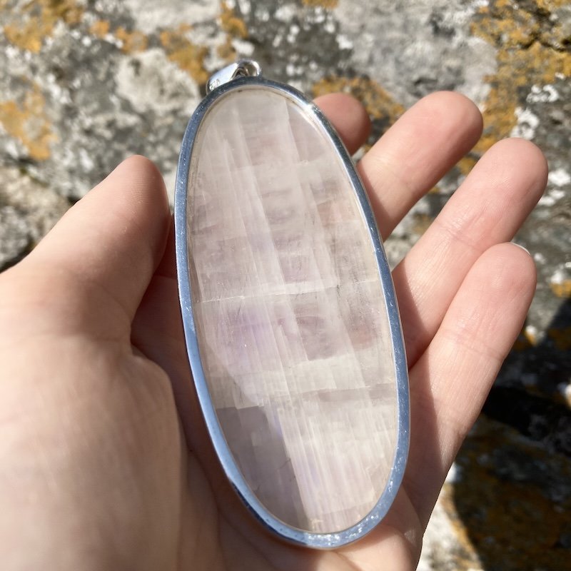 sterling silver and rainbow moonstone pendant 3.jpeg