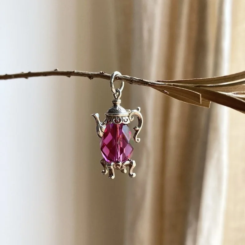 sterling silver and pink glass teapot pendant 4.jpeg