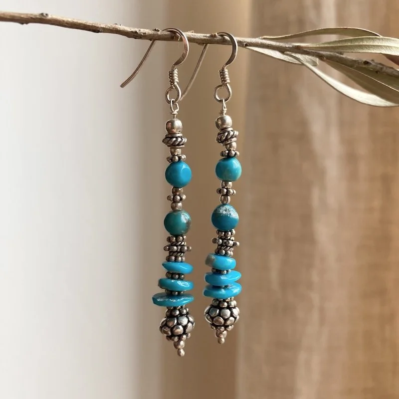 sterling silver and turquoise beaded earrings.jpeg