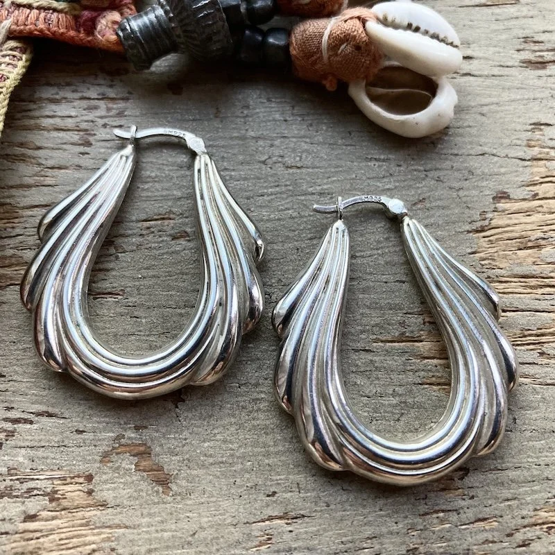 vintage sterling silver Creole hoops 2.jpeg