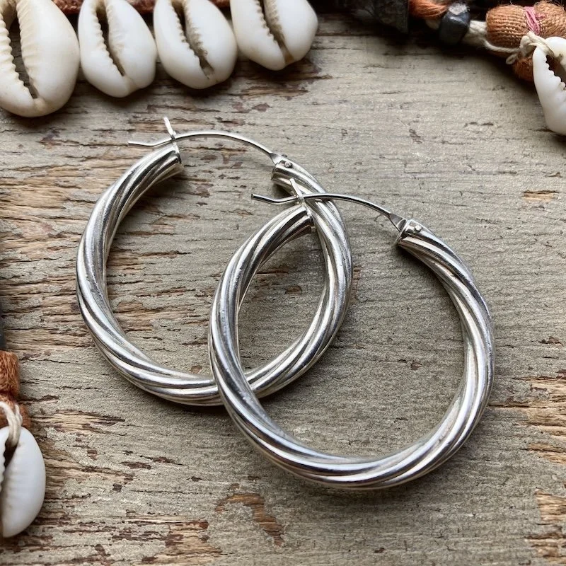 vintage sterling silver twist hoops 2.jpeg