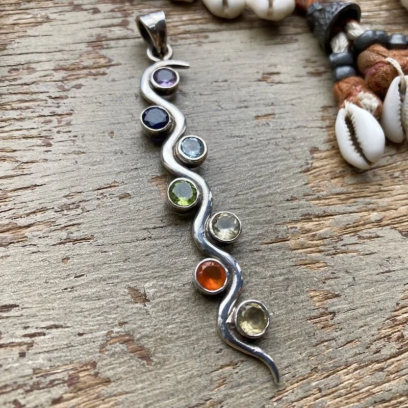 Sterling silver rainbow crystal chakra pendant 1.jpeg