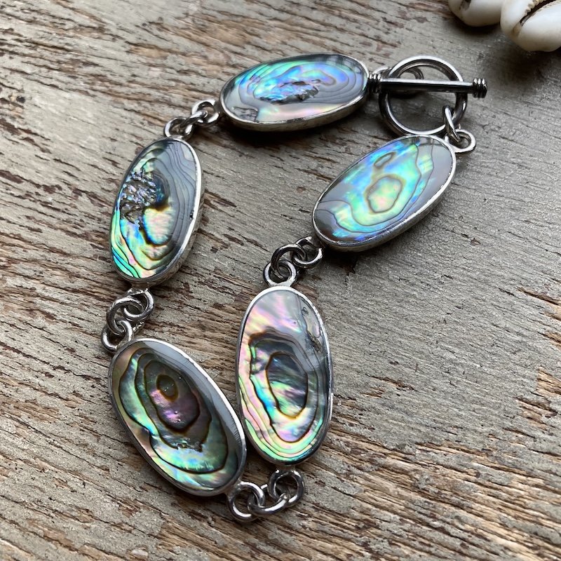 vintage sterling silver abalone shell bracelet 2.jpeg