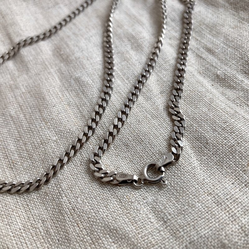 Fab Vintage Sterling Silver Curb Chain 18"
