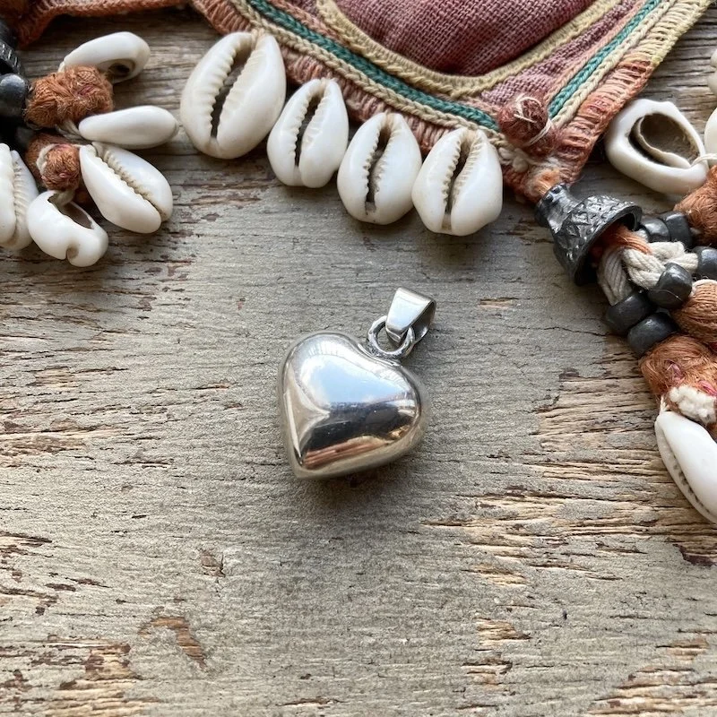 Lovely Vintage Sterling Silver Heart Pendant
