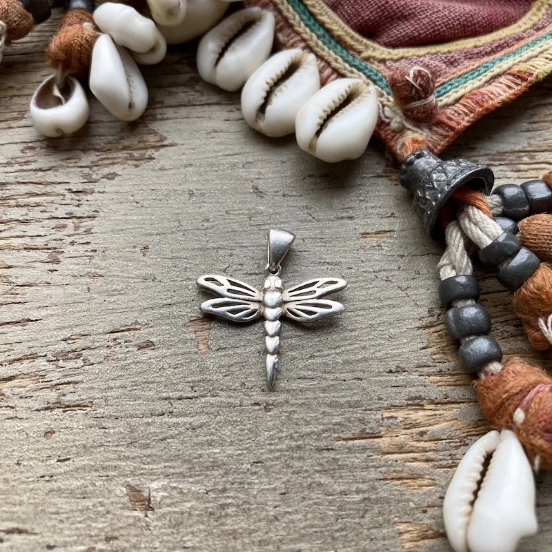 Cute Little Sterling Silver Dragonfly Pendant