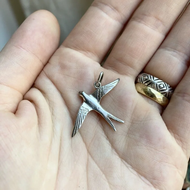 vintage sterling silver swallow pendant 3.jpeg