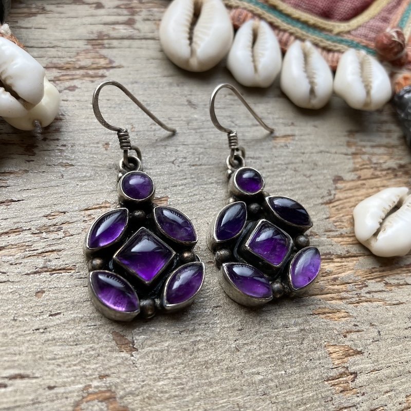 vintage sterling silver amethyst earrings 2.jpeg