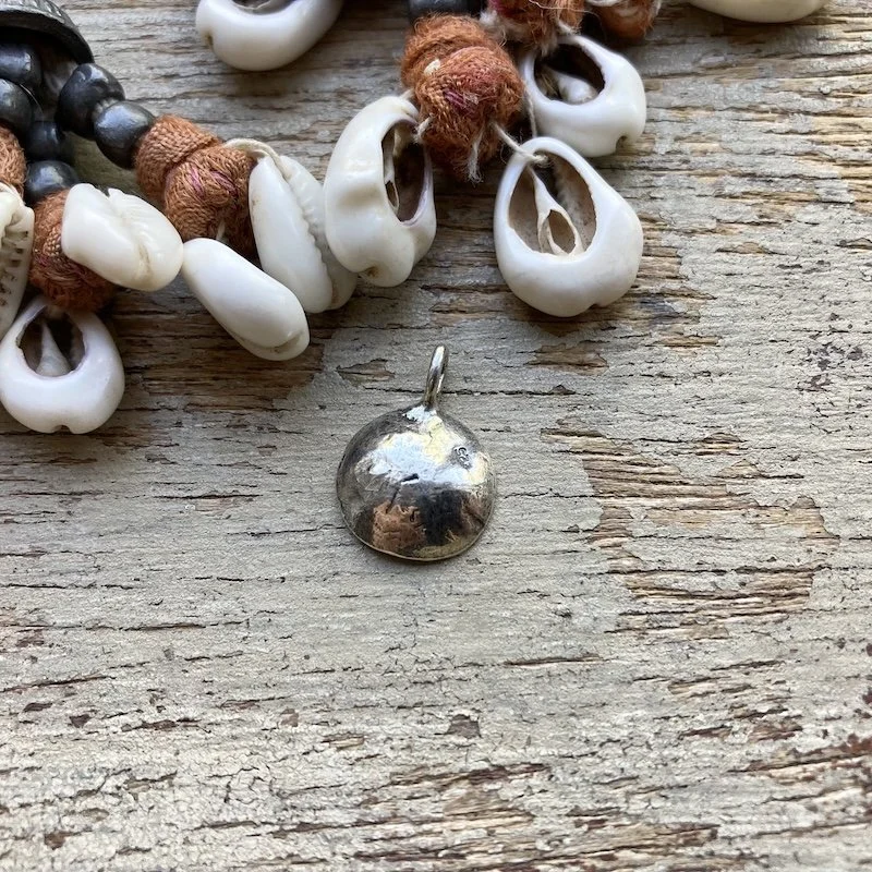 modernist simple sterling silver and crystal pendant 2.jpeg