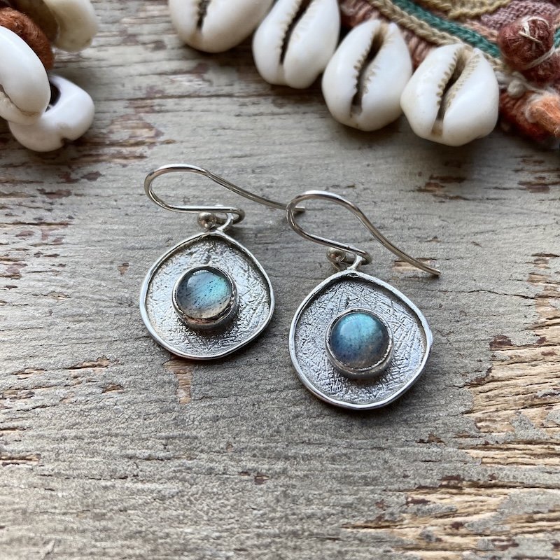Dreamy Sterling Silver Labradorite Earrings