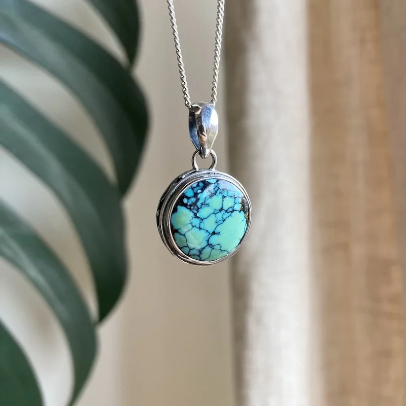 sterling silver and natural turquoise necklace 1.jpeg