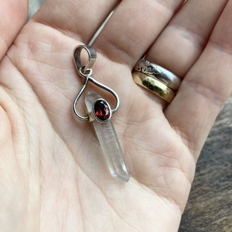 sterling silver clear quartz pendant 4.jpeg
