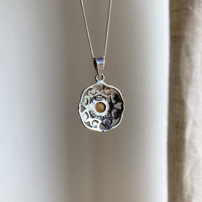 openwork sterling silver and amber necklace 2.jpeg