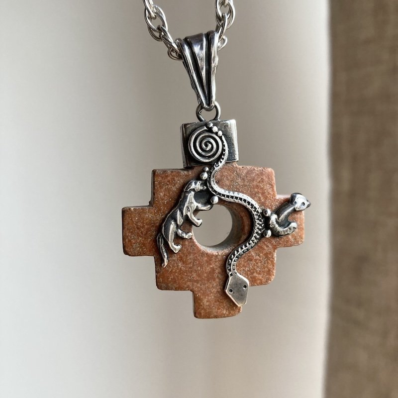 Wonderful Vintage Peruvian Chakana Necklace With Animals