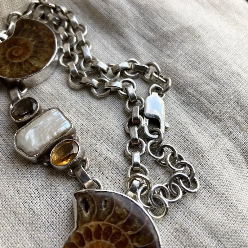amazing chunky sterling silver ammonite necklace 2.jpeg