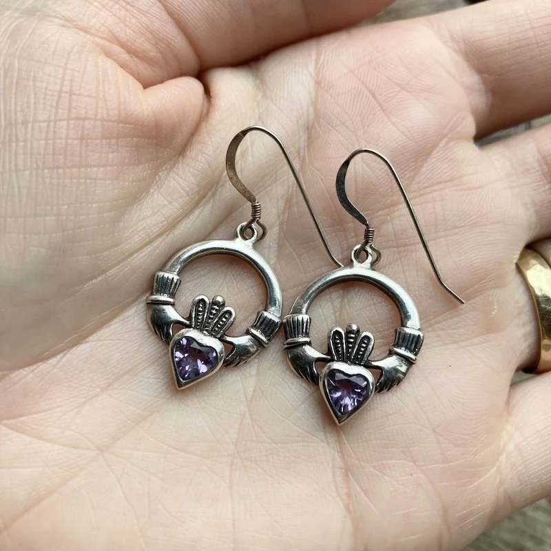 sterling silver claddagh earrings 4.jpeg