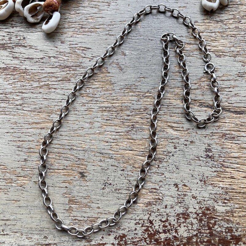 Vintage Chunky Sterling Silver Belcher Chain 18.25"