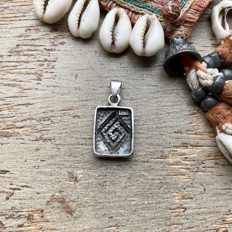 Funky Vintage Sterling Silver Spiral Pendant
