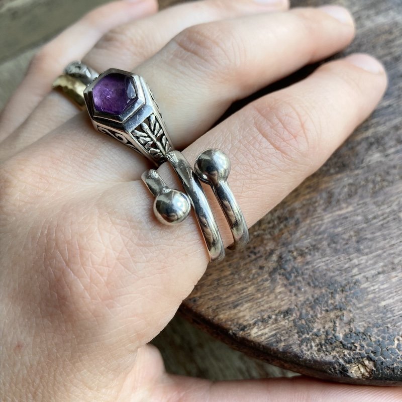vintage simple sterling silver wraparound ring 4.jpeg