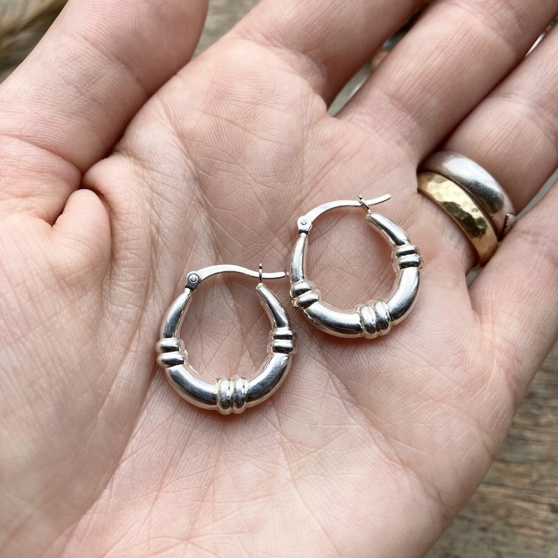 Fab Little Sterling Silver Creole Hoops