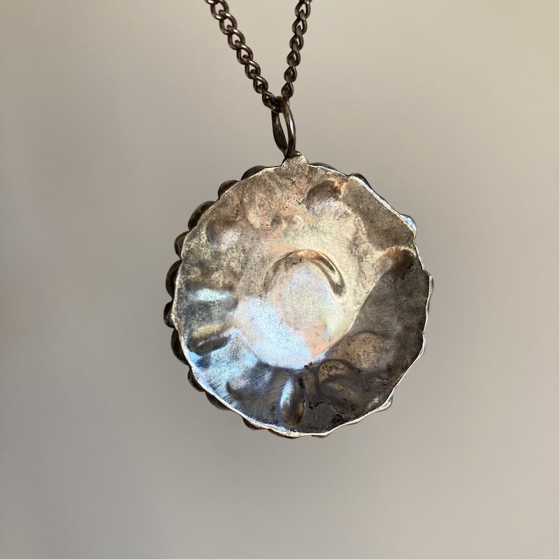 Vintage Sterling Silver Zuni Sun Chief Necklace
