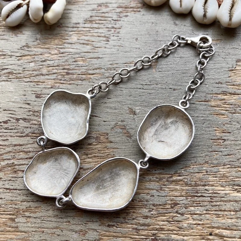 Beautiful Sterling Silver Pebble Bracelet