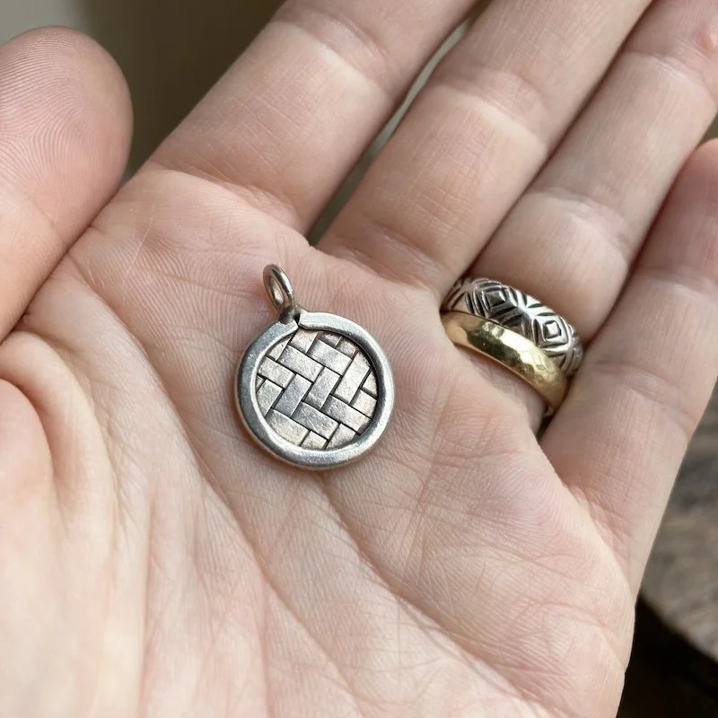 vintage woven sterling silver pendant 3.jpeg