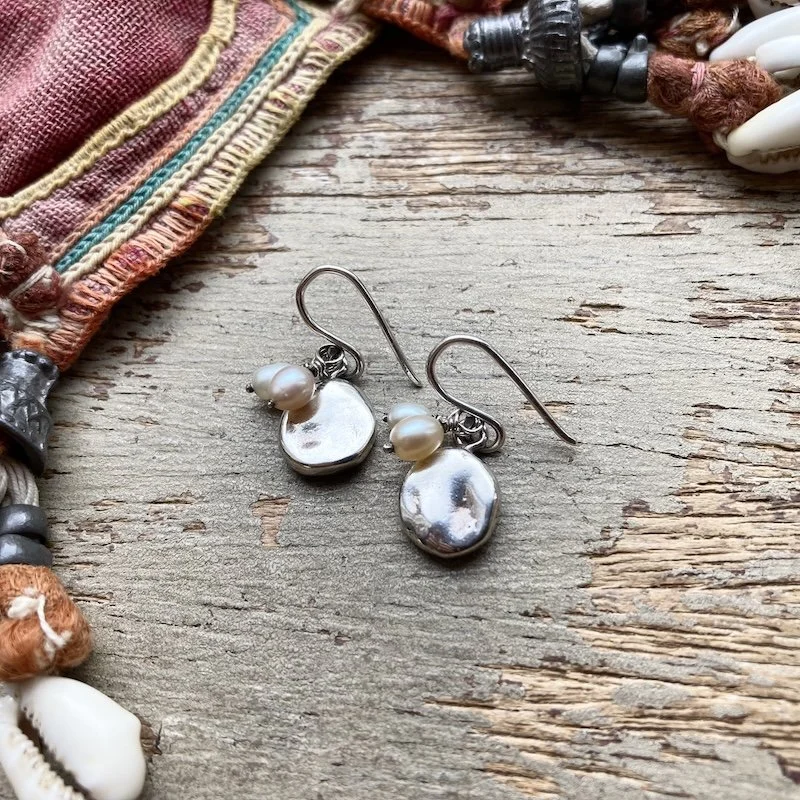 dreamy sterling silver and seed pearl earrings 1.jpeg