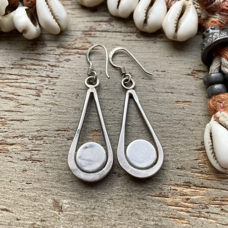 vintage sterling silver iridescent earrings 3.jpeg