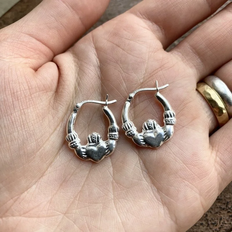 sterling silver Claddagh hoops 3.jpeg