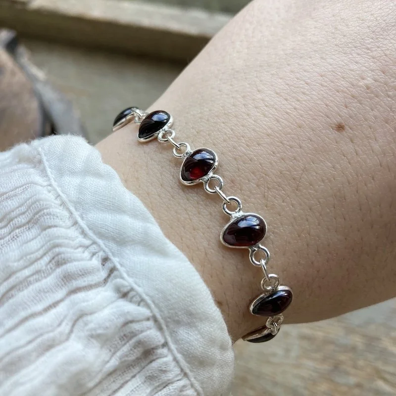 sterling silver and garnet bracelet 1.jpeg