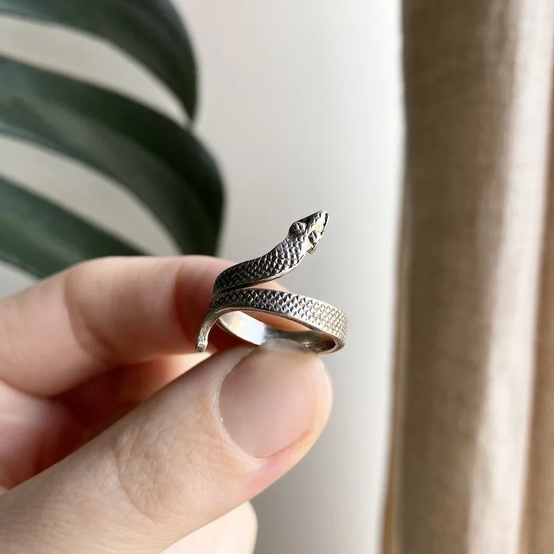 vintage sterling silver snake ring 4.jpeg