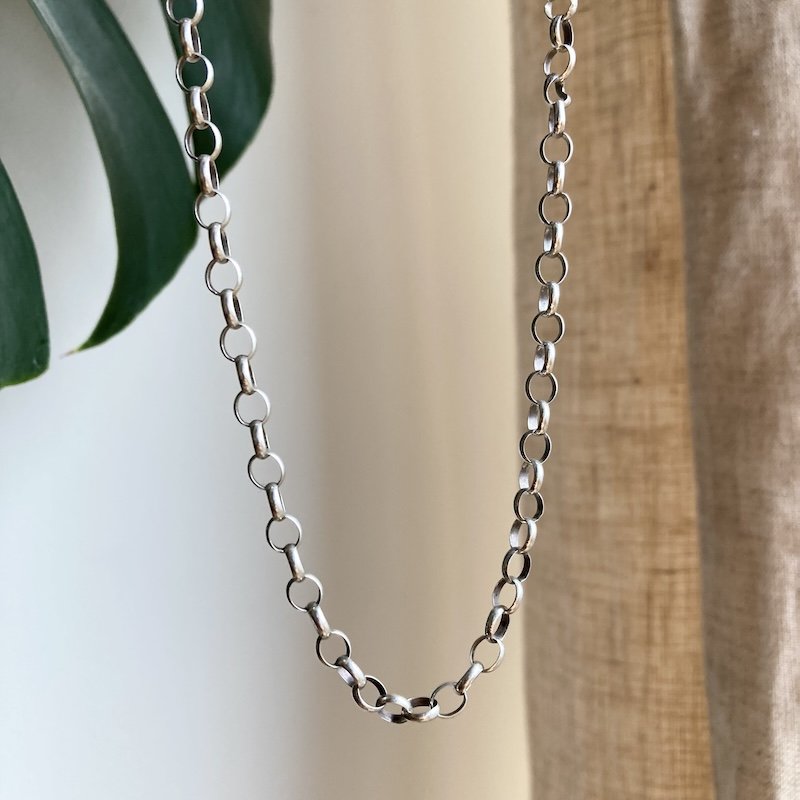 vintage sterling silver belcher chain BC124 1.jpeg