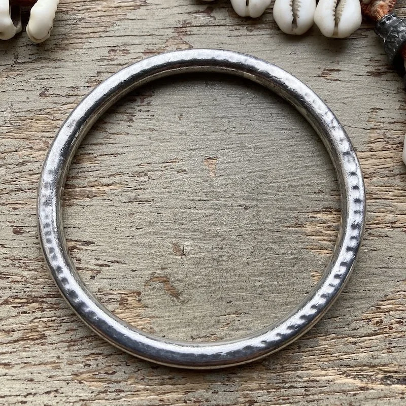 Fab Vintage Hammered Sterling Silver Bangle