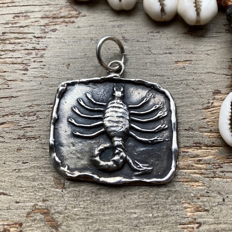 Amazing Vintage Solid Silver Scorpion Pendant