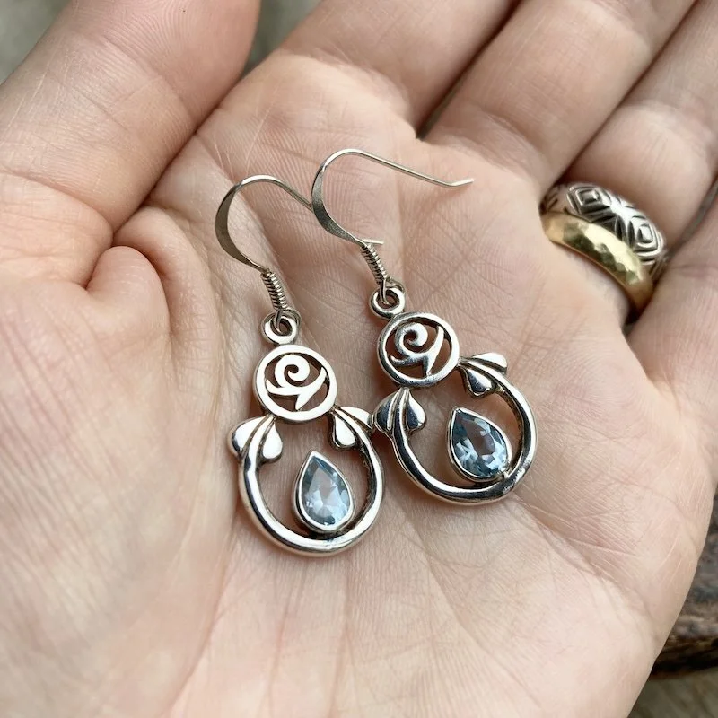 vintage sterling silver and topaz earrings 4.jpeg