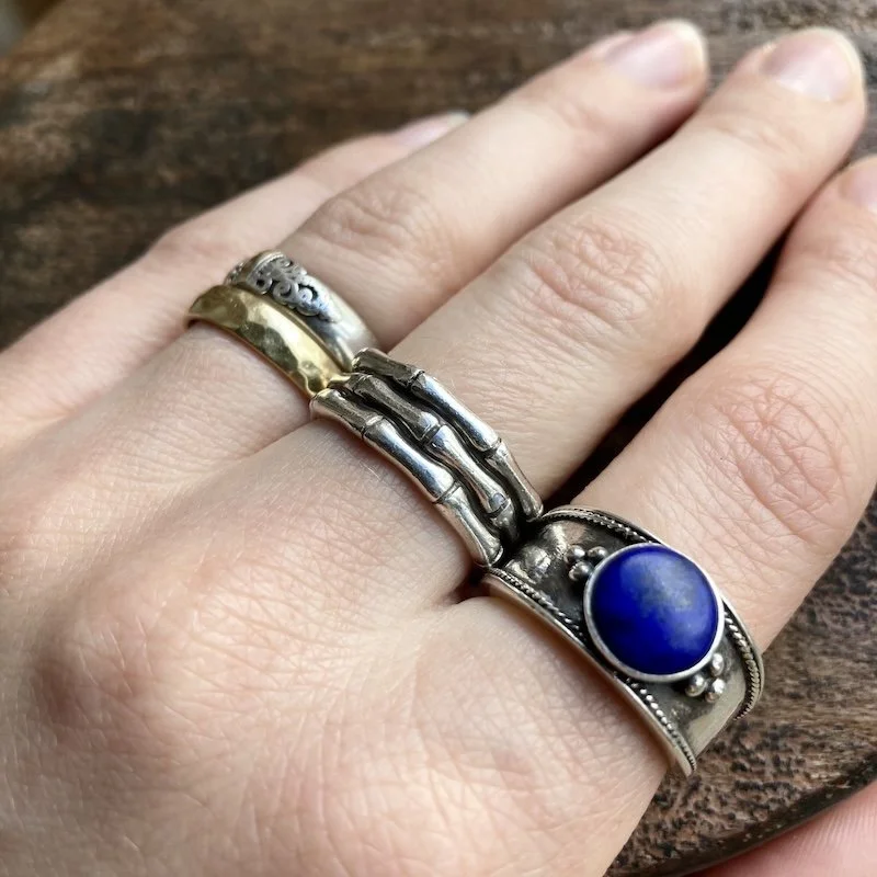 vintage solid silver bamboo style ring 5.jpeg