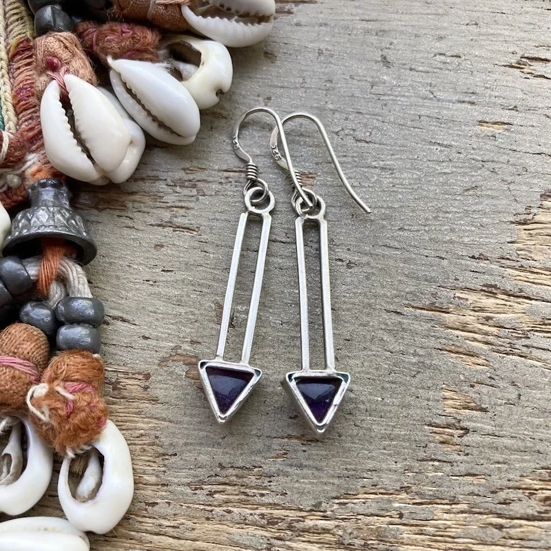 modernist sterling silver and amethyst earrings 3.jpeg