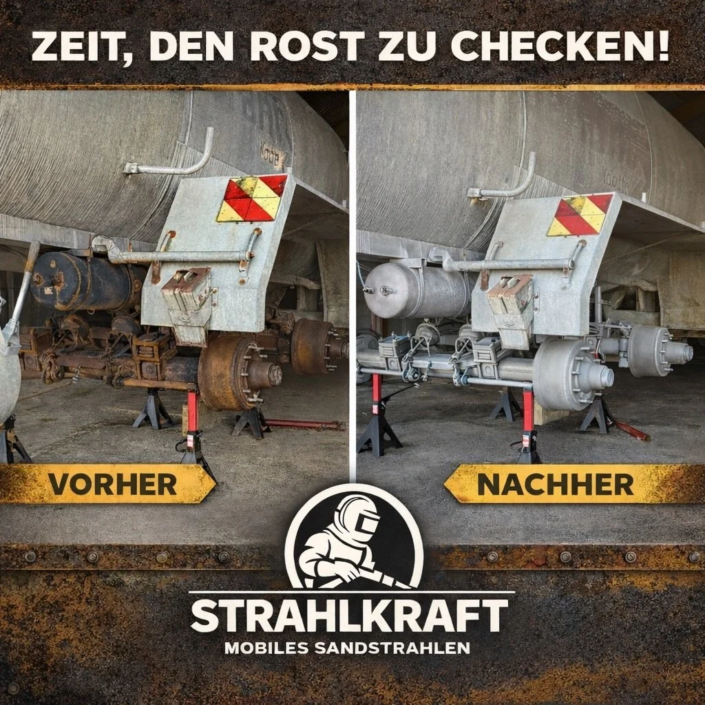 🚜Wir kommen mobil zu Landwirten und Lohnunternehmern und entfernen schonend Rost, Farbe &amp; Verschmutzungen von Maschinen, Anh&auml;ngern und Bauteilen. 
Ideal f&uuml;r Pflege und Vorbereitung auf Reparatur oder Lackierung.

📍 Mobil im Einsatz &n