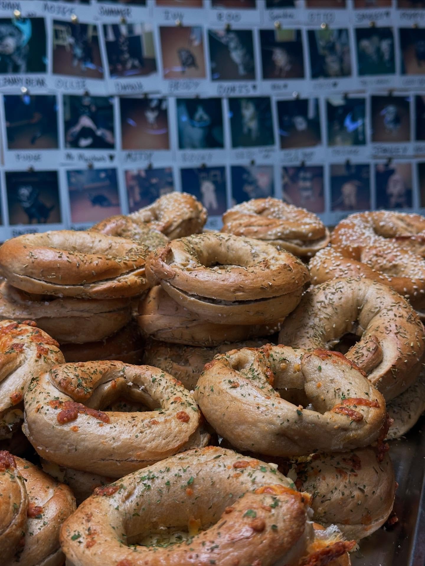Saturday bagels looking a bit tasty