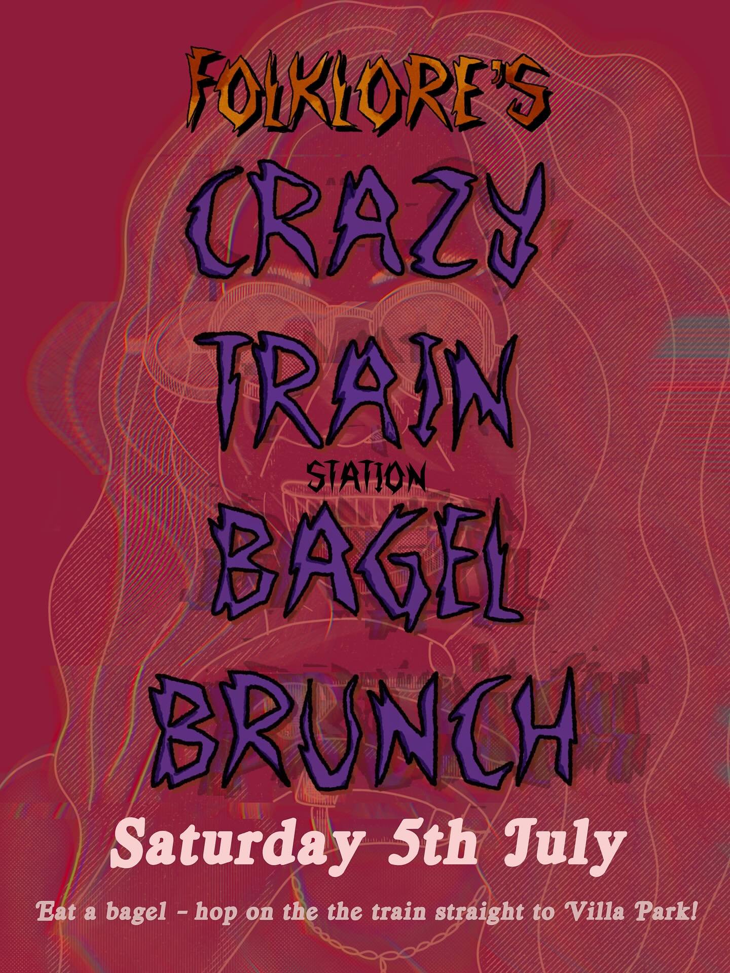 ALL ABOARD. Getting the train a mere 5 stops down the city line to Villa Park to see the final bow of Ozzy and Co? Well you’ll need some food in your stomach first - join us from 8am on the Saturday morning for some special Sabbath themed bagel
