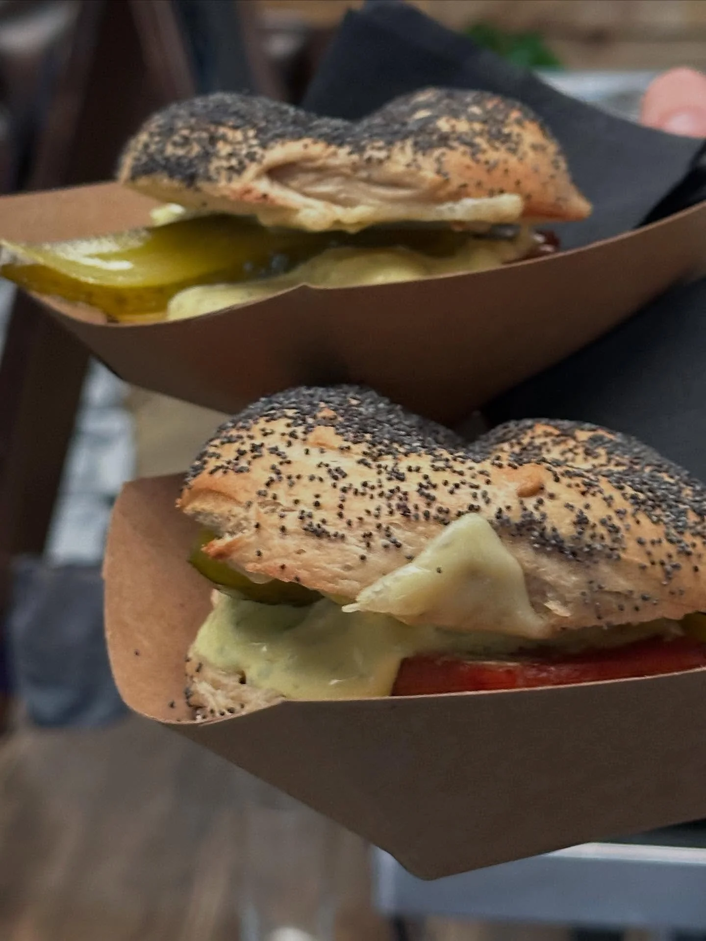 Had a great sabbath weekend and forgot to take any photos of our Black Spammath bagels apart from this one
